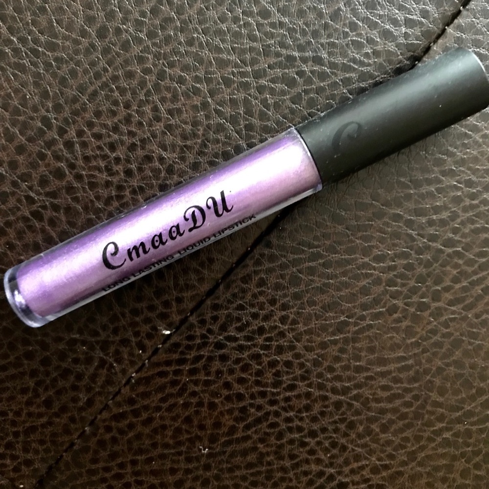 Metallic purple liquid lipstick